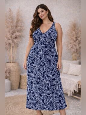 🔥5/$35🔥 Jones New York Paisley Maxi Dress | Size 10